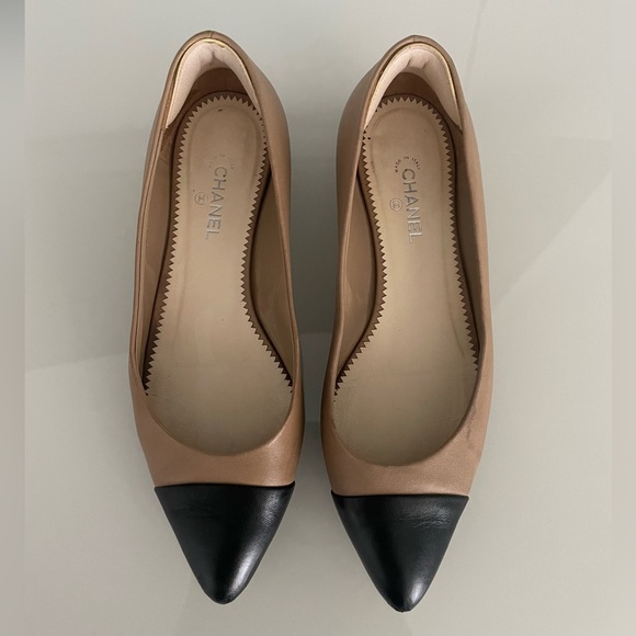 CHANEL two tone flats 37 - Picture 2 of 9
